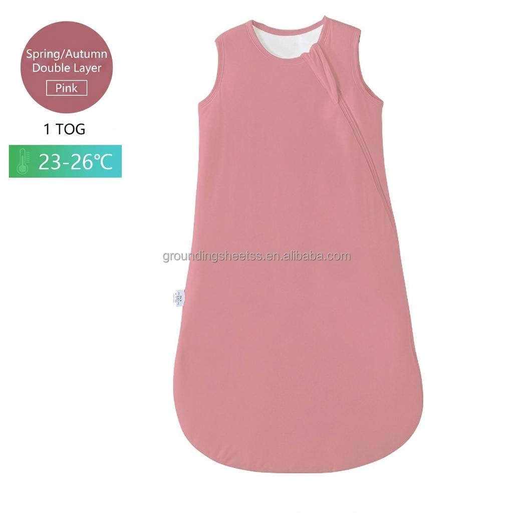 CPC Certified Bamboo Fiber Baby Sleep Sack Vest Spring Autumn Infant Sleep Bag Antikick Blanket (as the picture,S)