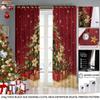 2Pcs Christmas Tree Print Blackout Curtains Multiple Size Living Room Bedroo Holiday Insulation Decoration, Machine Washable