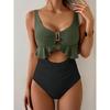 2026 New Sexy U-Neck Swimwear Women One Piece Swimsuit Female Hollow Out Bodysuit Monokini Bathing Suit Beachwear Swimming Suit