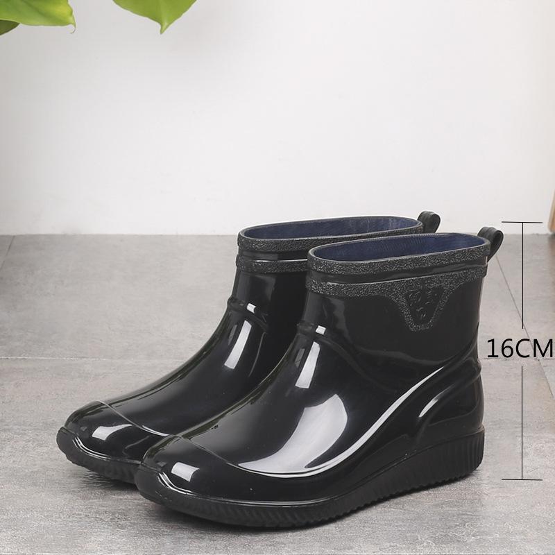 Water shoes high-end short rain shoes men's fashion non-slip rain boots fishing waterproof glue shoes
