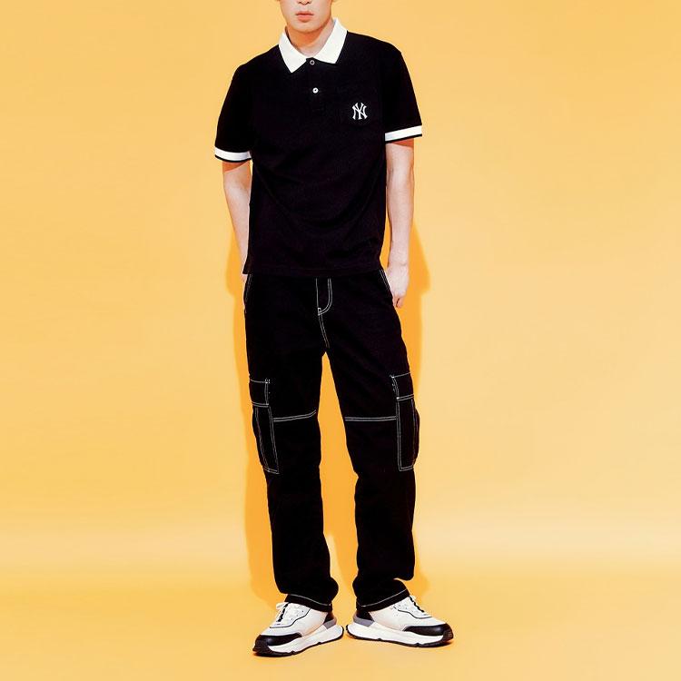 New MLB Polo Shirts Men's Black 3LPQB0133-50BKS