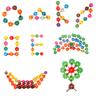 300Pcs Of Early Education Inserts, Snowflake Blocks, Random Colors, Children'S Puzzle Toys Diy, Puzzle Building Thinking