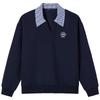 Hotwind Women's Faux Two-Piece Collar Sweatshirt