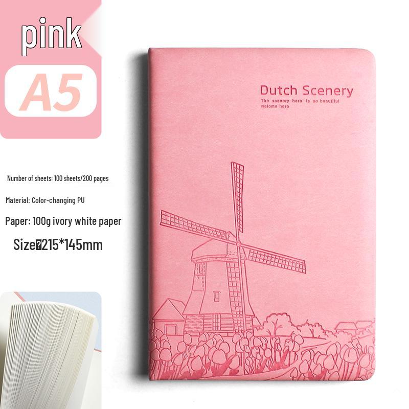 Thickened A5 Literary Style Hardcover Notebook - Cute Girly Heart Planner, Creative Journal Diary B5 Size.