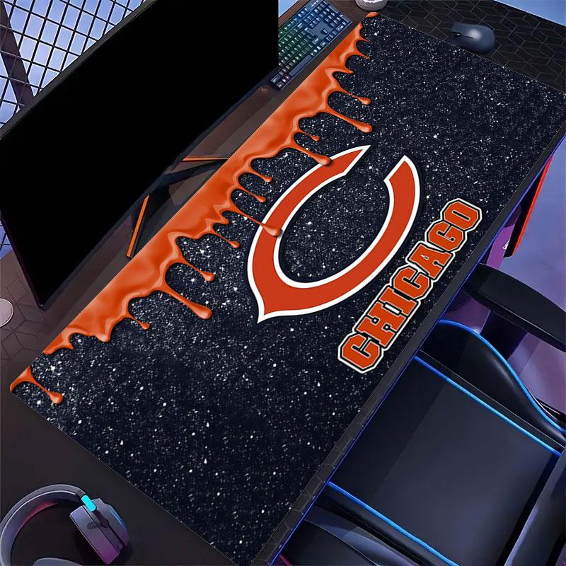 Chicago Bears Mauspade, Große Gaming-Schreibtischmatte, Rutschfestes XXL-Mauspad für Laptop & Tablet, Mini-PC-Spielmatte mit genähten Kanten