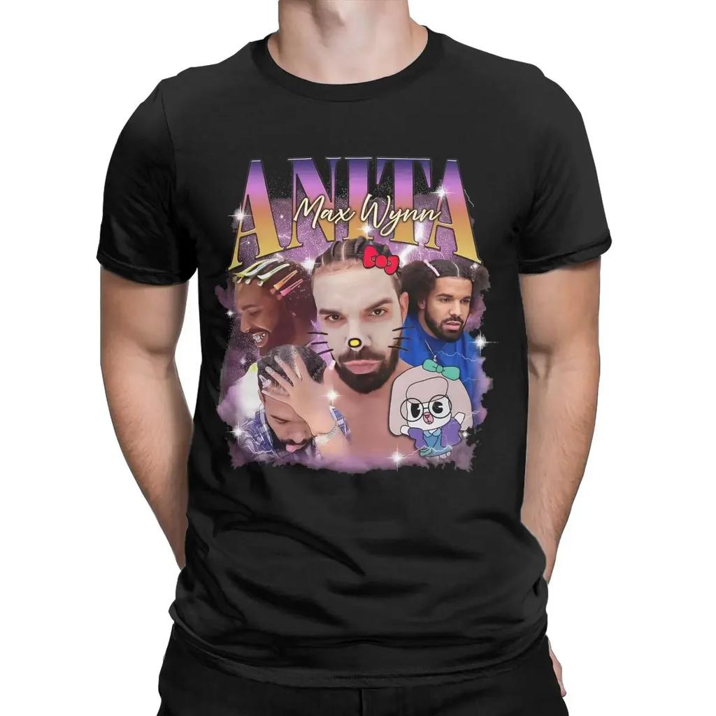 Anita Max Wynn Men T Shirt Vintage Tee Shirt Short Sleeve Crewneck T-Shirt Pure Cotton Gift Idea Clothes