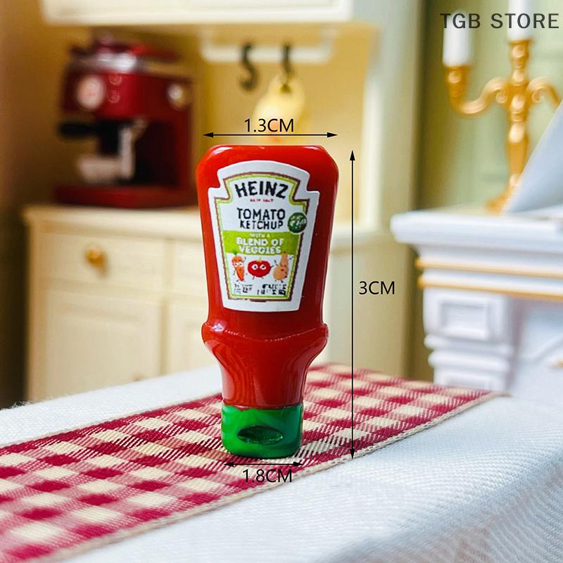 4Pcs Miniature Strawberry Sauce Jam Jar Kitchen Food Accessories For Dolls House Decorations Kids Toys Gift