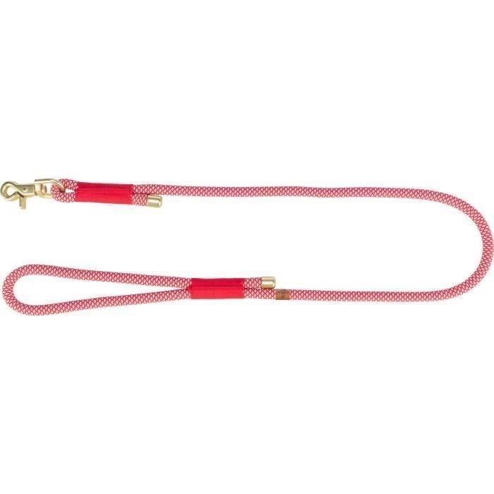 Laisse TRIXIE Soft Rope - S–XL: 1m - Ø 10 Mm - Rouge Et Crème