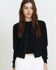 MAKE A TOAST Button Cardigan & Sleeveless Set (Black) Mbfsnt001Bk