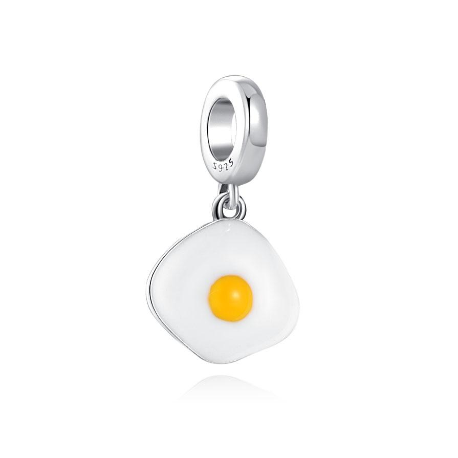 

New 925 Silver Honey Mushroom Hamburger Corn Pendant Bead Fit Original Charms Bracelet Necklace Jewerly Accessories