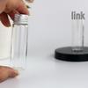 1mL Drift Bottle: Wood Stopper, Glass, Aluminum Lid – Creative Mini Wishing Bottle for Decor.