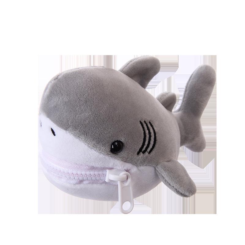 Cute Sea Animal Plush Collection: Manta Ray, Shark, Salamander Doll, Backpack, Coin Purse & Pendant.