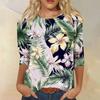 Womens Spring Tops Summer Shirts for Women Casual Crewneck Printed Blouse Womens Summer Shirts Loose Fit Lightweight Style