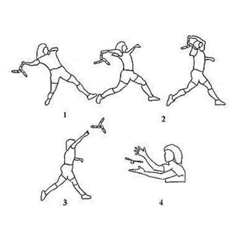 Wooden Sports Throwback V Shaped Boomerang Flying Disc Throw Outdoor Game Toys for Kids Adults Interactive Playing Prop