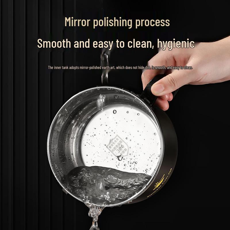 316 Food-Grade Stainless Steel Noodle Bowl with Lid and Drain for Dorm or Canteen; Easy-to-Clean.