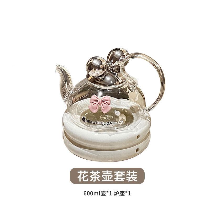 

Высококачественный цветочный чайный сервиз для дома, подогреваемый керамический чайник, набор чашек, подарочная коробка, упаковка