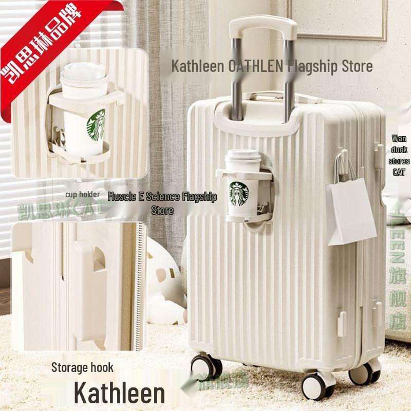 Large Capacity Student Travel Suitcase with Universal Wheels and Combination Lock