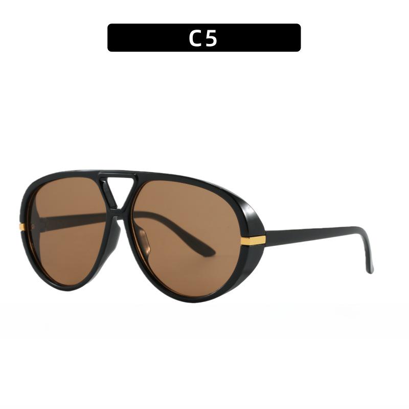 

Солнцезащитные очки-пилоты в форме лягушки: Трендовая европейская и американская женская защита от солнца с универсальным, стильным дизайном