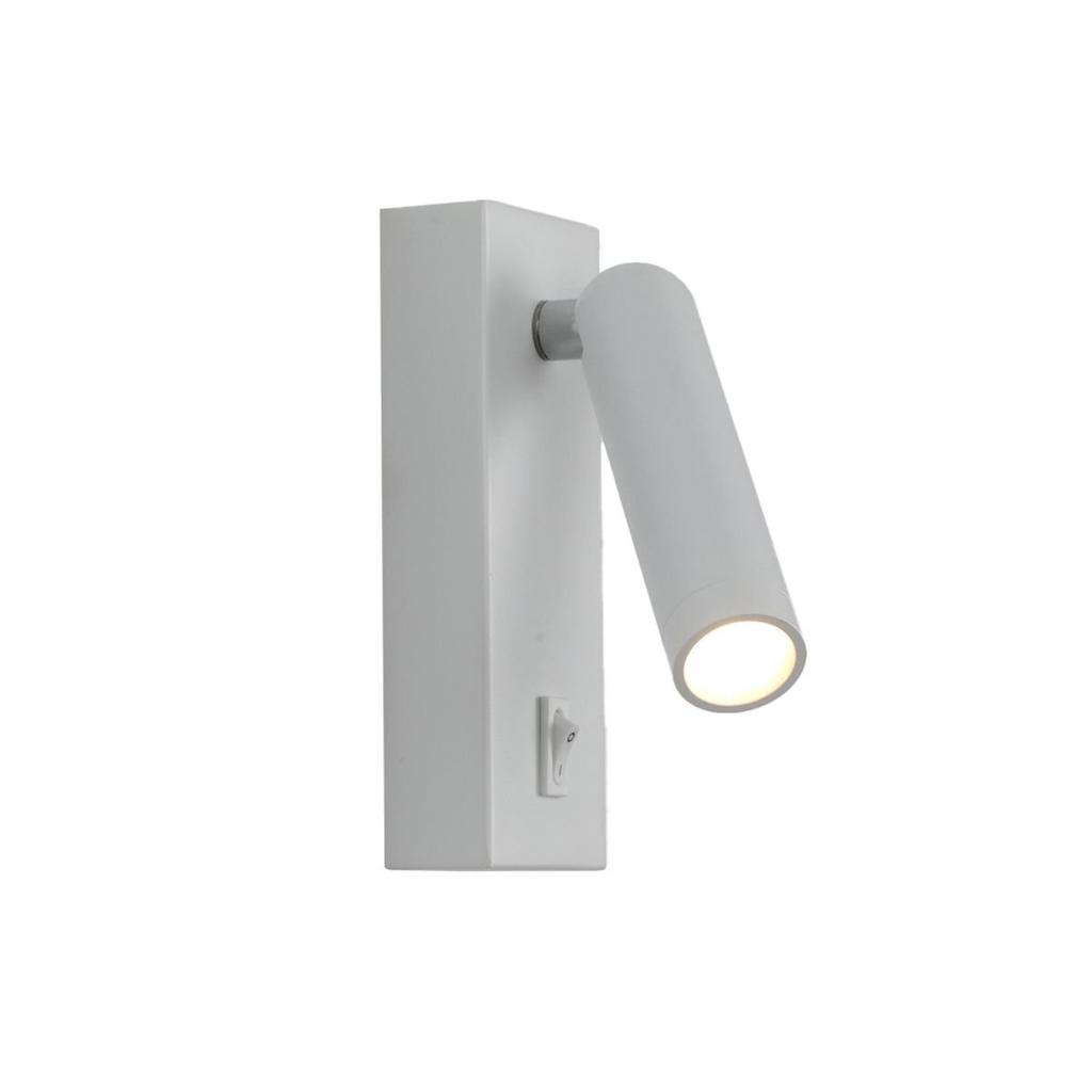 Kinkiet LED 2,5W Z Reflektorkiem I Włącznikiem NOVA WL-46376-1-WH Italux