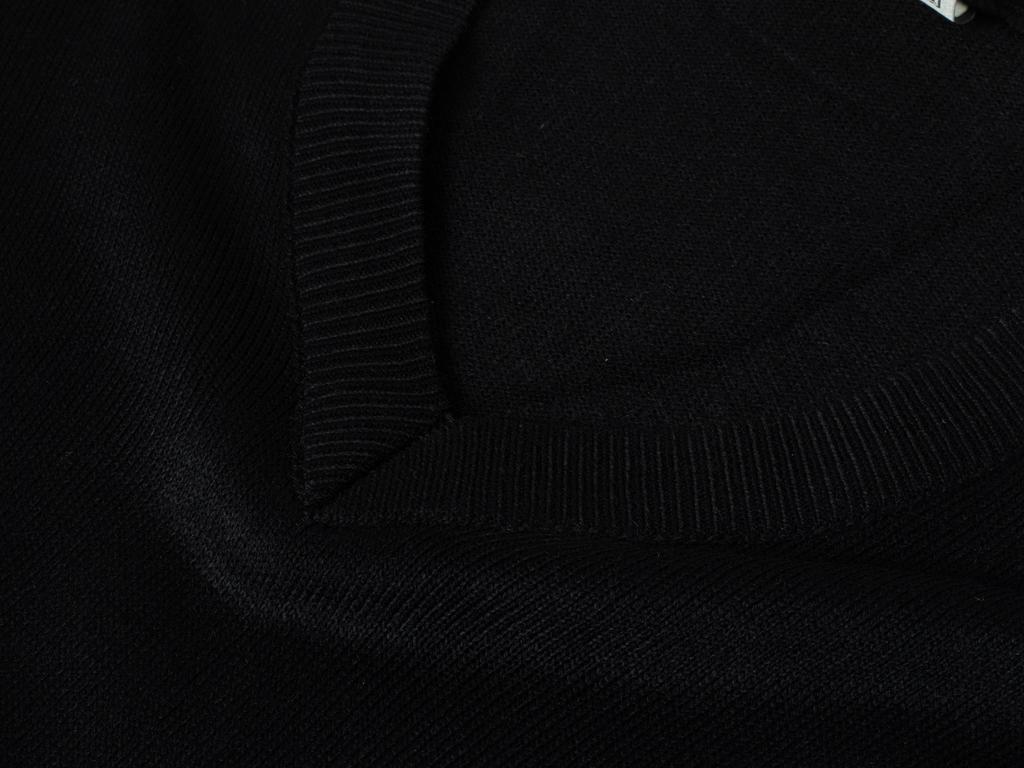 Triko - Men' V-Neck Sweater - Id9302 Black
