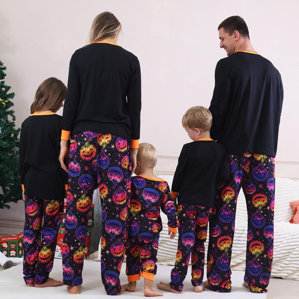 Prints Family Matching Long Sleeve Tops+Pants Set Family Matching Sets