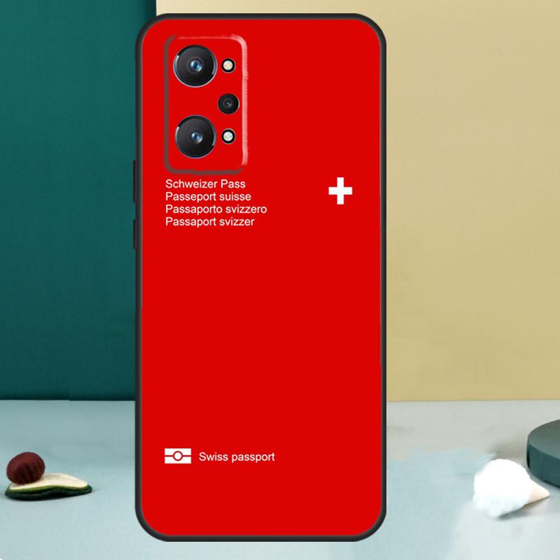 Switzerland Swiss Flag For Realme 14 13 Pro Plus 10 11 12 GT 5 6 6T GT7 Pro C61 C55 C53 C51 C21Y C25S C75 C67 Case