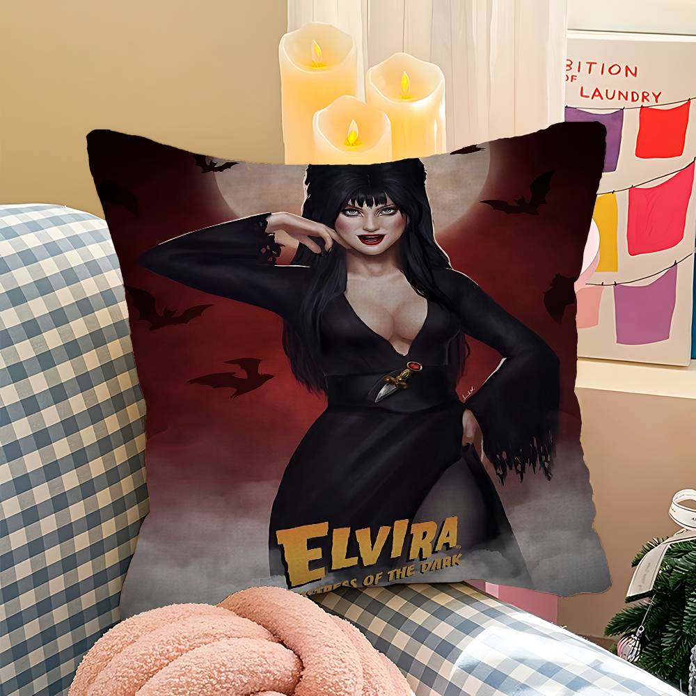 

Movie E-Elvira M-Mistress Of The Darks Classic Cushion Cover Pillow Cover Decor Pillowcase Printed Cushion Case For Couch 30cmx30cm