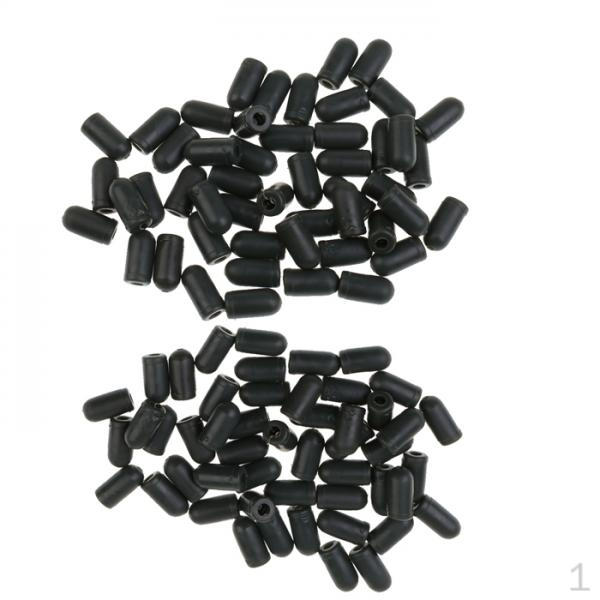 

100Pcs Rubber Buffer Beads Knot For Carp Fishing Hair Rig Making