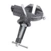 Clamp On Bench Vise 60mm Jaw Width 65mm Opening 62mm Table Clamping Range 360 Degree Rotation Base W