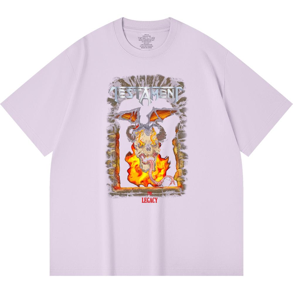 230 g/m² 100% Bavlna T-shirt Heavy Metal Rocková Kapela Tisk Populární Hudby Unisex Těžký Bavlněný T-shirt