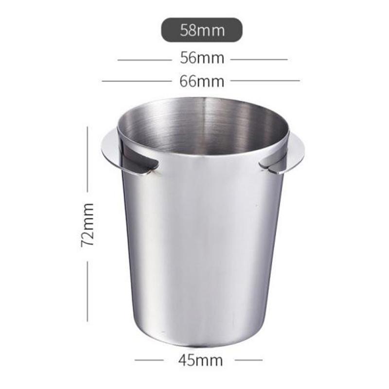 Espresso Powder Catch Cup Food Grade Stainless Steel Portable Coffee Dosing Cup 51mm 58mm Practical Coffee Bar Accessory