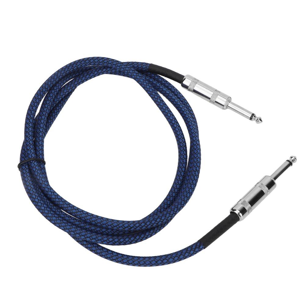 Noise Reduction 1/4 Inch Cable Braid Shielding 6.35mm Instrument Cable  Electric Guitar