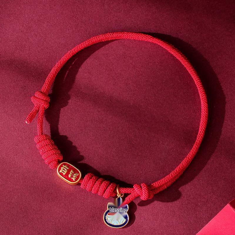 Handmade Red Rope Pet Necklace: Attract Wealth & Fortune for Cats & Dogs