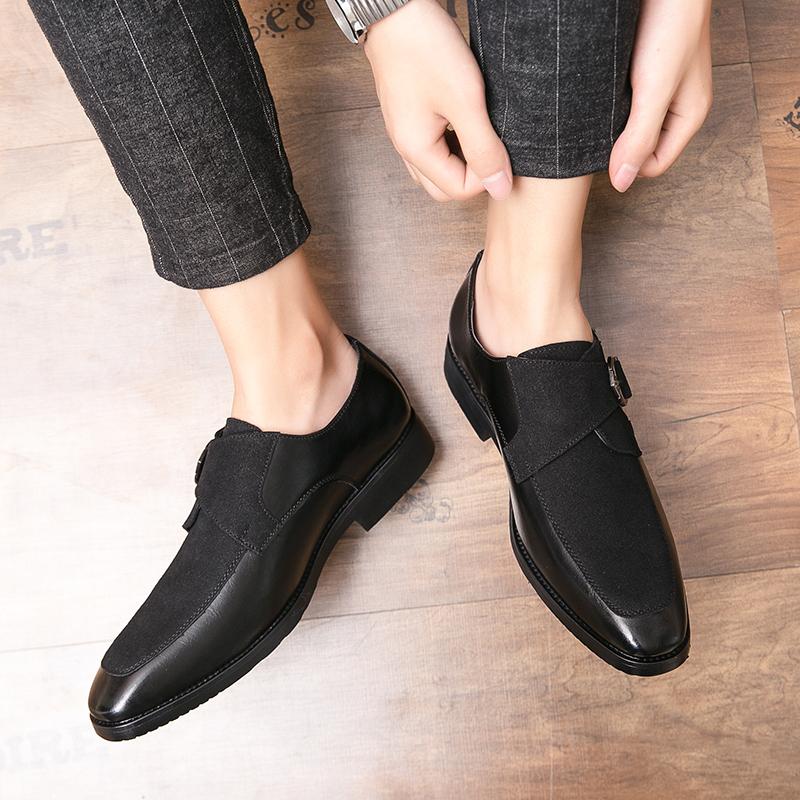 Men Street Style Monks Loafers Shoes Wedding Party Shoes Formal Business Suede Dress Prom Shoes Large Size