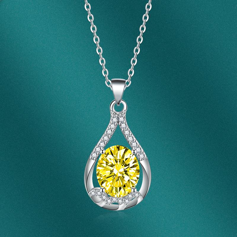 

BELLA BOX Простое ожерелье с каплями воды, многоцветное модное свадебное помолвочное ювелирное изделие жёлтый