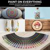 12/24/36/48 Color Acrylic Paint Pen Markers Brush Tip Paint Marker For Rock Painting Wood Canvas Stone Graffiti Gift DIY Craft