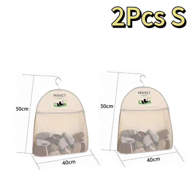 Storage Hanging Bag ,Hanging Underwear Bag, Socks, and Bra Mesh Storage Bag Wall Mounted Storage Bags, Transparent Pocket Design