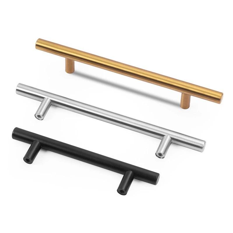 Stainless Steel Brushed Round Tube Handle for Cabinets and Wardrobes