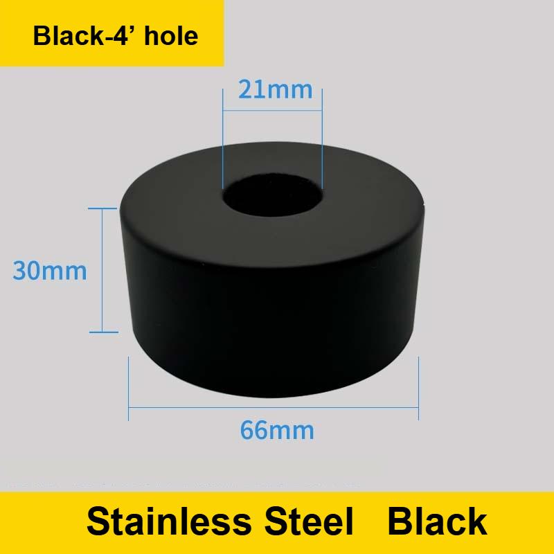 1Pc Black Shower Faucet Decorative Cover Chrome Finish Stainless Steel Water Pipe Wall Covers Kitchen Bathroom Accessories