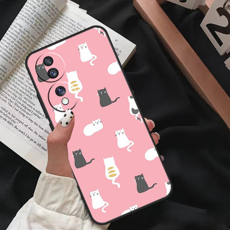 Funny Cat Collage For Honor Magic 8 Pro 6 5 7 Lite Case For Honor 200 400 50 70 90 X8b X9a X9b X9c X9d Win RT