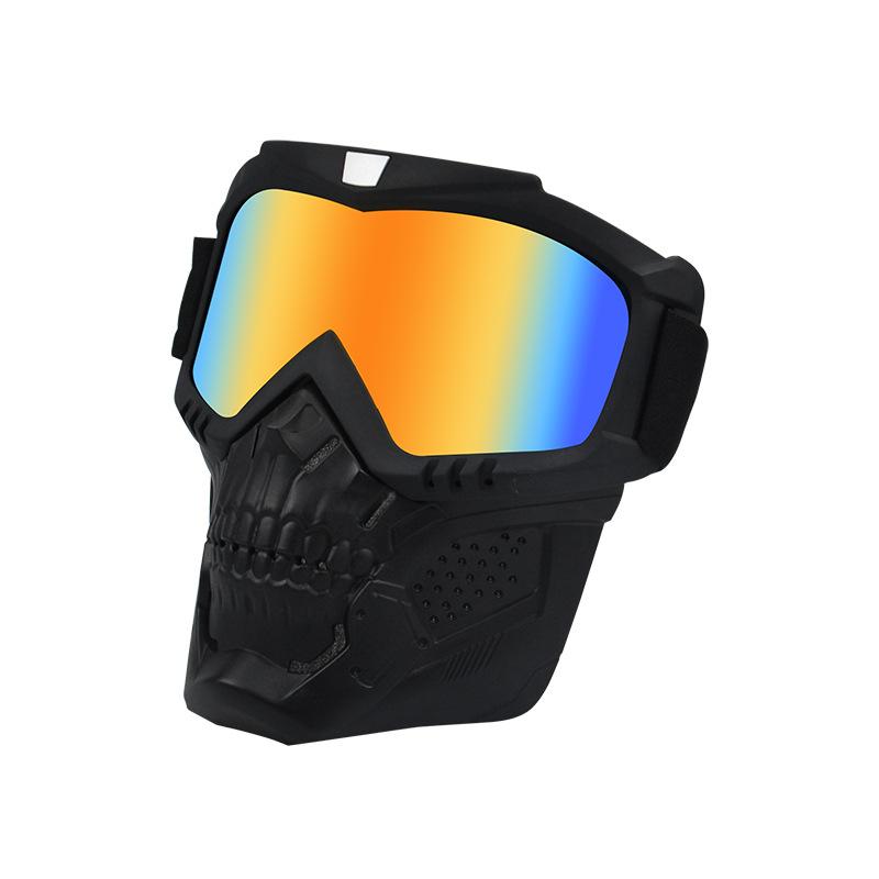 New Skull Mask Goggles Motorcycle Goggles Off-road Riding Glasses Motorcycle Windproof Protective Goggles for Men and Women8056