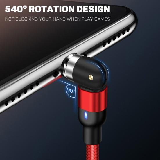 Magnetisk 5A hurtigladekabel Micro USB Type-C plugg dataledning for Android