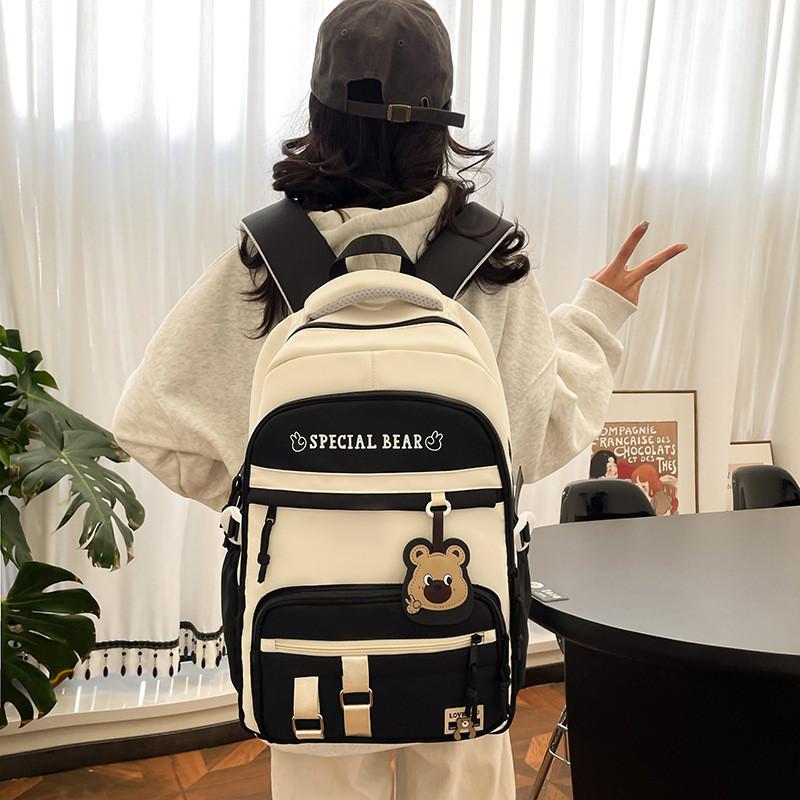 Durable Oxford Cloth Backpack For Middle And High School Students Large Capacity