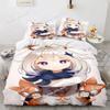 Game Genshin Impact Bedding Set Printed Bed Set With Pillowcase Duvet Cover Soft Single Double Queen Super King Size Kids Adult