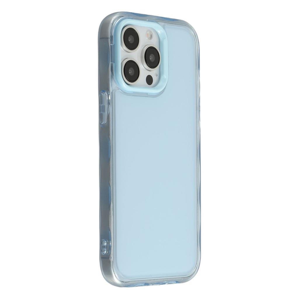 For iPhone 15 Pro Case Inner Wave Pattern TPU+Acrylic Phone Cover