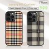 Plaid Fashion Phone Case Mobile Suitable For Apple 17 Air 16 PRO MAX 15 14 13 12 11 Patch Black Hard Shell