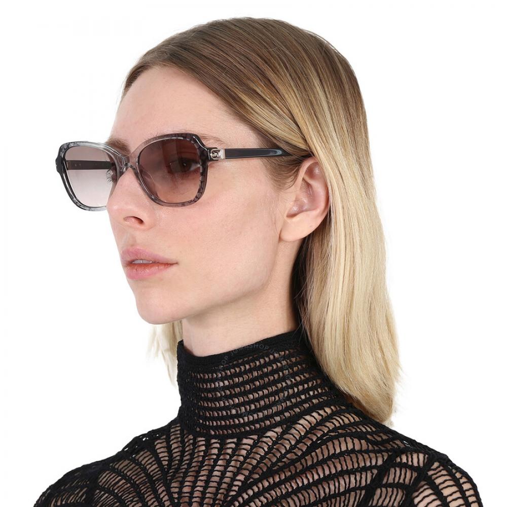 Coach Grey Pink Gradient Irregular Ladies Sunglasses Hc8349u 57103b 56