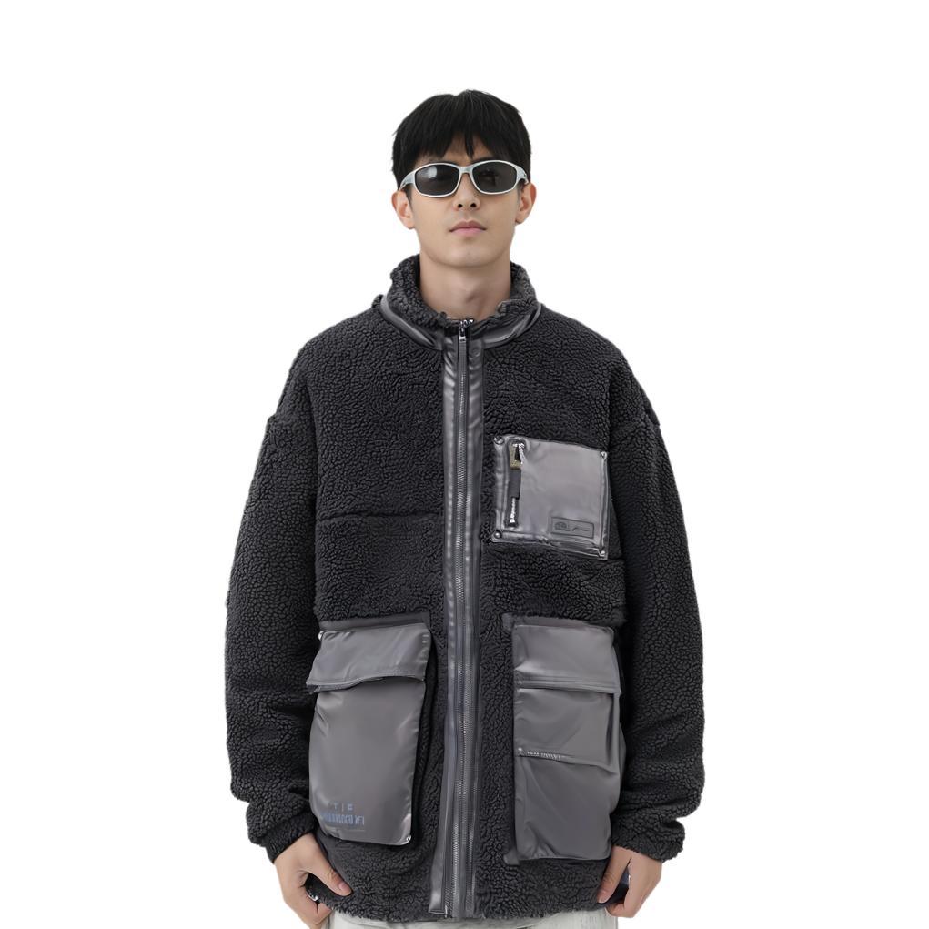 Li Ning X Star Wars Collaboration Fleece Warm Loose Jacket Men Jacket Black AFDR773-1