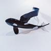 Handmade Glass Orca Dolphin Keychain Pendant Creative Marine Life Hanging Decoration Gift For Home Office