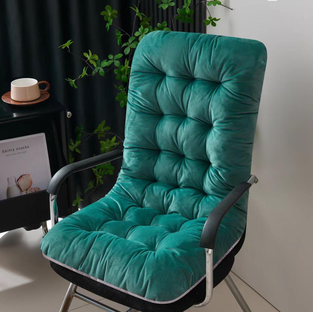 Modern Style Office Integrated Backrest Cushion Solid Color Thicken Student Dormitory Sedentary ChairMat Home Chair Back Cushion